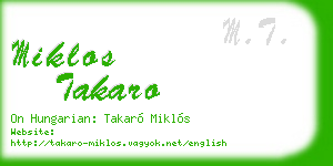 miklos takaro business card